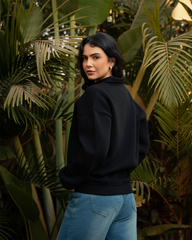 Black Polo-sweatshirt