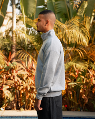 Grey Quarter-zip sweatshirt