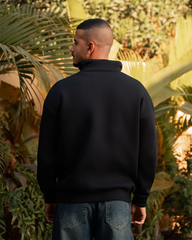 Black Quarter-zip sweatshirt