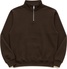 Brown Quarter-zip sweatshirt