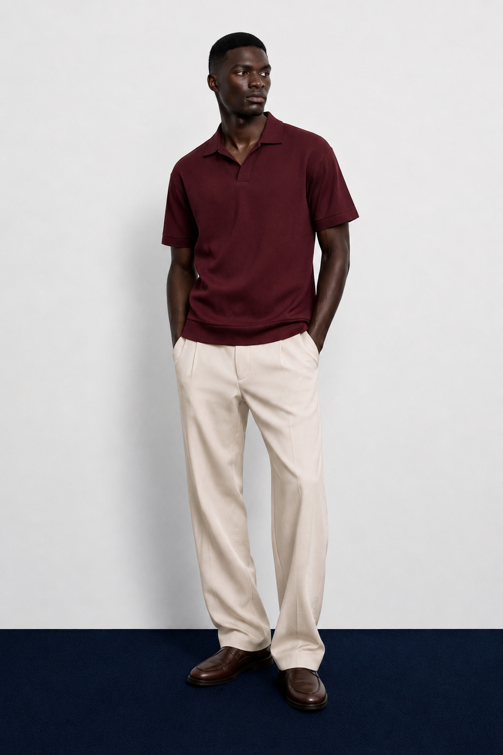 TEXTURED POLO SHIRT