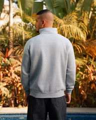 Grey Quarter-zip sweatshirt