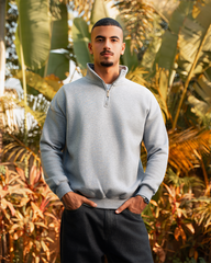 Grey Quarter-zip sweatshirt