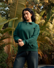 GREEN Polo-sweatshirt
