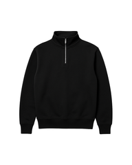 Black Quarter-zip sweatshirt