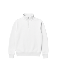 White Quarter-zip sweatshirt